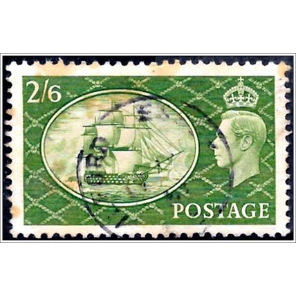 1951 KGVI New Drawings - 2/6 olive green Used C2-1