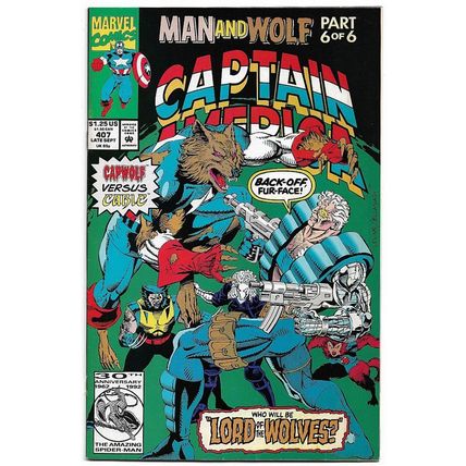 Captain America #407 (1992) *Marvel Comics / Cable / CapWolf / Wolverine*