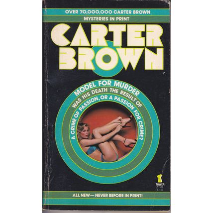 1980 (USA 1st) CARTER BROWN Paperback Book MODEL FOR MURDER Crime - POSTFREE UK