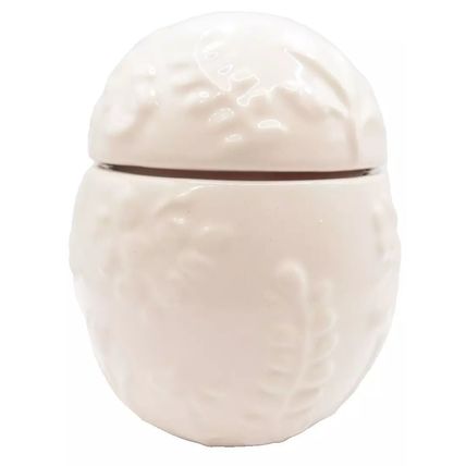 Pink Egg Shaped Ceramic Candle Vanilla Frosting Scented Candle Easter Bunny