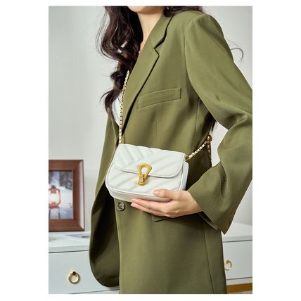 Women Small Genuine Leather Shoulder Handbag White