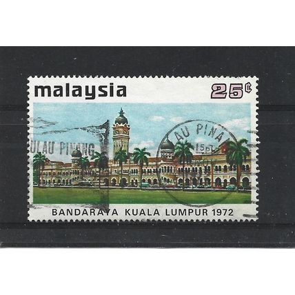 Malaysia.SG98 25c Kuala Lumpur City Hall.Fine Used.May25a