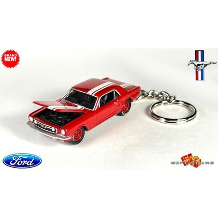 RARE KEYCHAIN 1964½ 65 RED FORD T5 MUSTANG CUSTOM Ltd Ed.