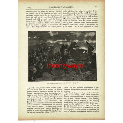 Zouaves Assaulting Rifle Pits, Crimean War, Book Illustration (Print), c1895