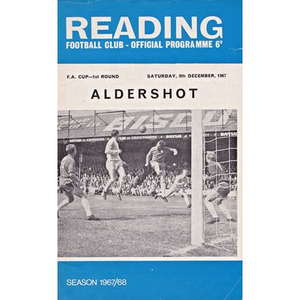 READING v ALDERSHOT FA CUP 1ST ROUND 1967/68