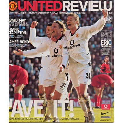 MANCHESTER UNITED v ARSENAL PREMIER LEAGUE 2002
