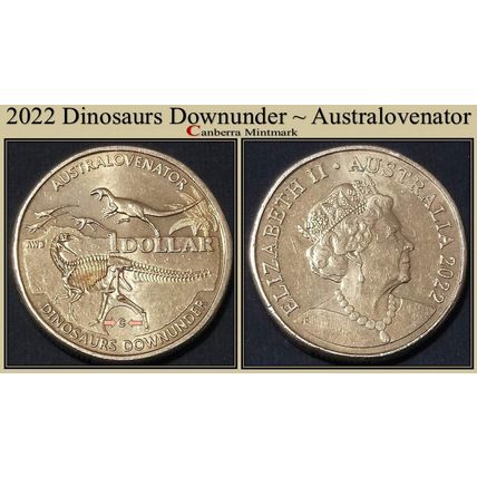 2022 $1 Dinosaurs Downunder - Australovenator 'C' mintmark - Circulated