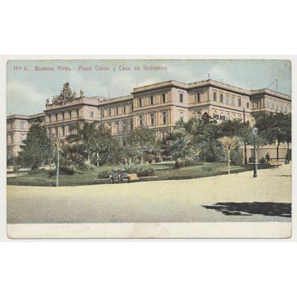 Argentina Buenos Aires Plaza Colon y Casa de Gobierno early 20th C. RPPC ZF 6