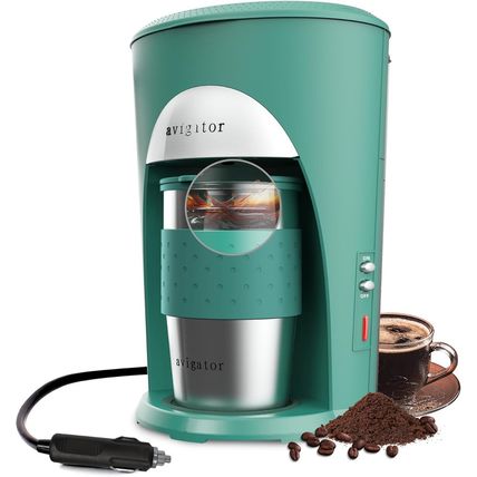 Portable Coffee Maker for Travel Camping Car, Ground Coffee Machine Single Serve