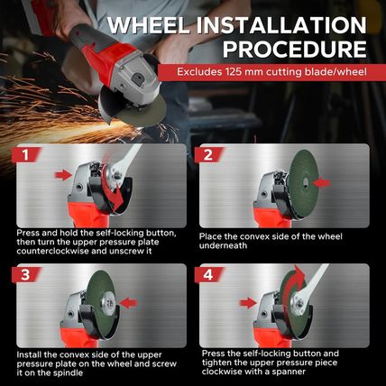 Cordless Angle Grinder for Milwaukee 18V Batteries,7000Rpm Brushless Electric Gr