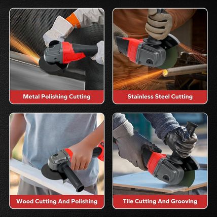 Cordless Angle Grinder for Milwaukee 18V Batteries,7000Rpm Brushless Electric Gr