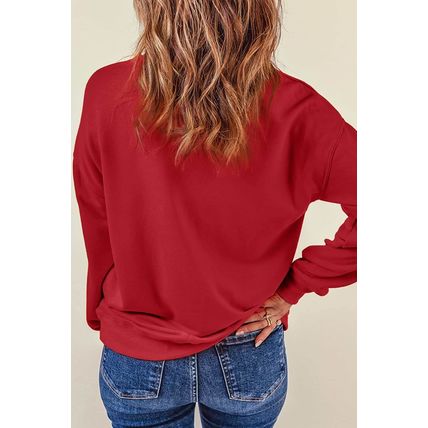 Red HO HO HO Sequined Santa Claus Sweatshirt