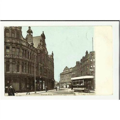 Yorkshire DONCASTER Station Road Postcard by E.G. Bisat