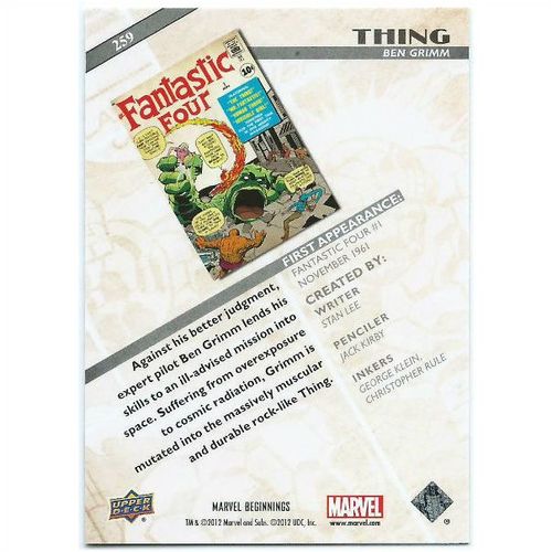 2012 Marvel Beginnings 2 - #259 - Thing