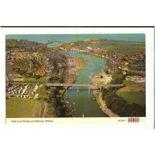 Yorkshire WHITBY High Level Bridge Postcard by Dennis (W.0704)
