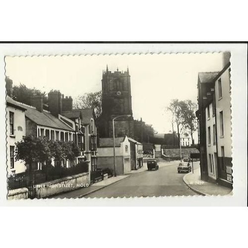 Wales MOLD Upper High Street Postcard by Valentine (W.7459)
