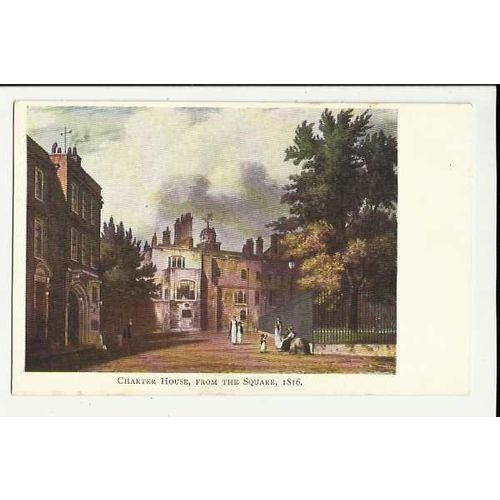 LONDON Charter House Art Postcard