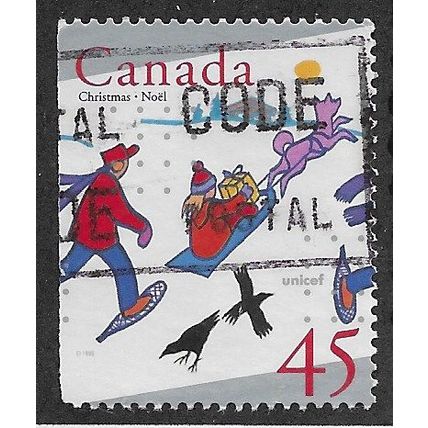 CAN 1996 45c 'CHRISTMAS' (BKLT) FINE USED (EBID71-387)