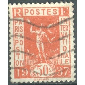 France 1936 - SG558 - 50c orange - Herald - Paris Inter Exhibition - used 3