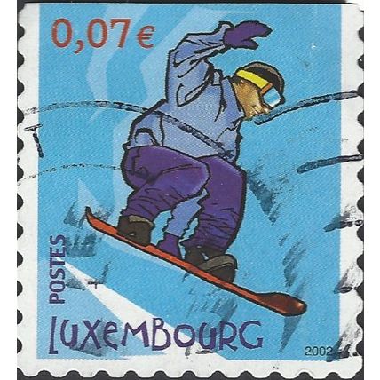LUXEMBURG, SPORT, Snowboarding, blue 2002, €0.07