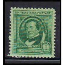 859 1c Washington Irving Fine Plus MNH KA2151