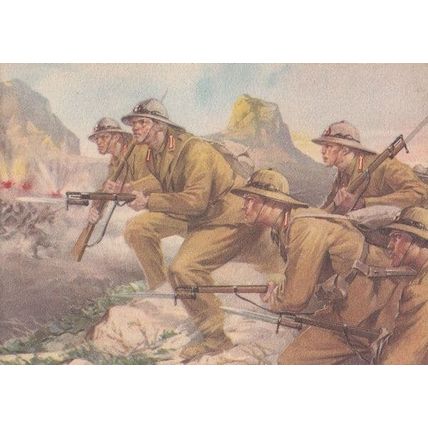 Military Painting at Museo Storico Dei Granatieri Di Sardegna Albania Postcard