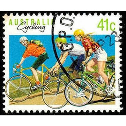 Australia 1989 Sport 41c Cycling Used Stamp.