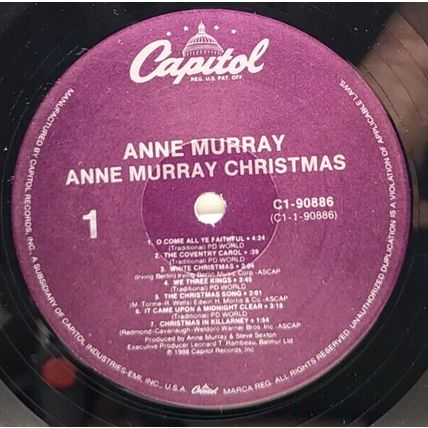 Anne Murray Christmas 1988 LP Vinyl Record Album (P10)