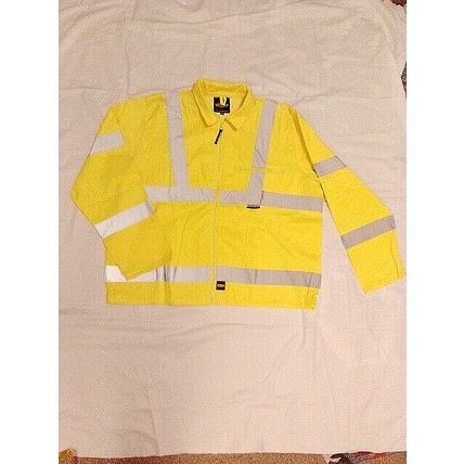 3XL Vizwear Yellow Poly Cotton Lightweight Reflective Jacket 3XL