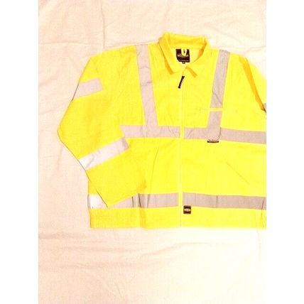 3XL Vizwear Yellow Poly Cotton Lightweight Reflective Jacket 3XL