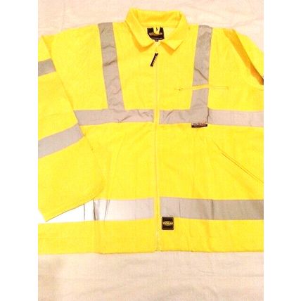 3XL Vizwear Yellow Poly Cotton Lightweight Reflective Jacket 3XL