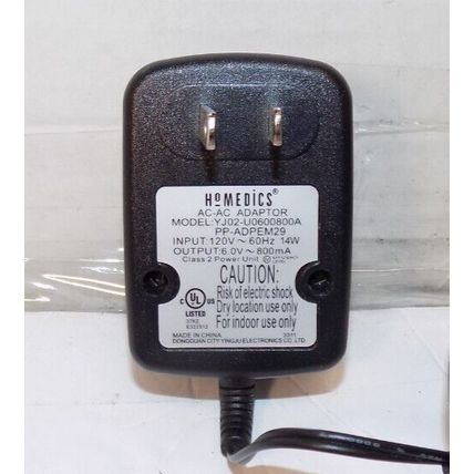 HOMEDICS YJ02-U0600800A 14W AC Power Adapter Charger for Homedics Messager
