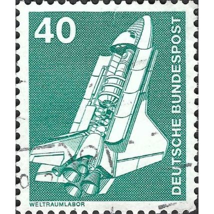 GERMANY, Industrial technology, Space Laboratory, green 1975, 40pf, #6