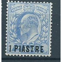 british levant stamps turkish currency sg25 sg 25 edward v11 hm