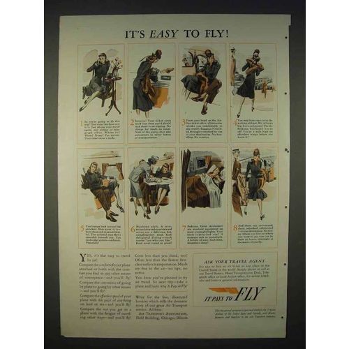 1940 Air Transport Association Ad - Easy to Fly