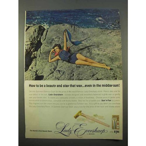 1963 Schick Lady Eversharp Razor Ad - Be a Beauty
