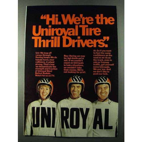 1973 Uniroyal Tires Ad - We're The Thrill Drivers