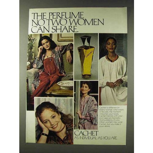 1978 Cachet Perfume Ad - No Two Women Can Share