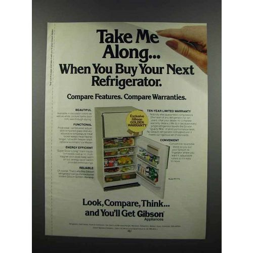 1983 Gibson Model RT17F9 Refrigerator Ad - Take Me