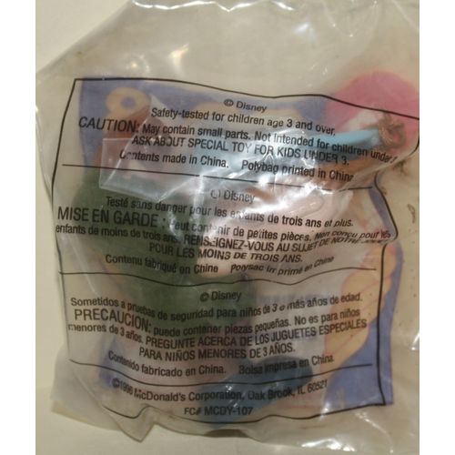 1997 McDonalds Hunchback of Notre Dame #8 Quasimodo Bird Catcher Mint in Package