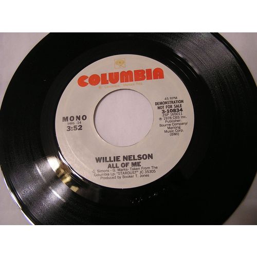 Willie Nelson Promo 45-ALL OF ME STEREO/MONO