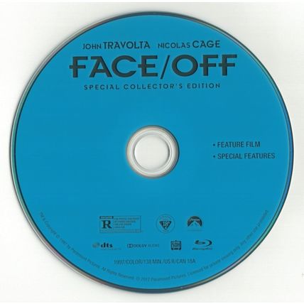 Face Off (Blu-ray disc) Nicolas Cage, John Travolta