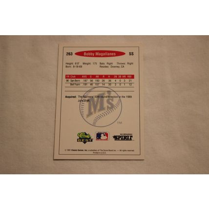 Bobby Magallanes 1991 Classic Best NO. 263