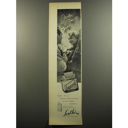 1953 Lentheric Tweed Perfume Advertisement - Strollin' Time?