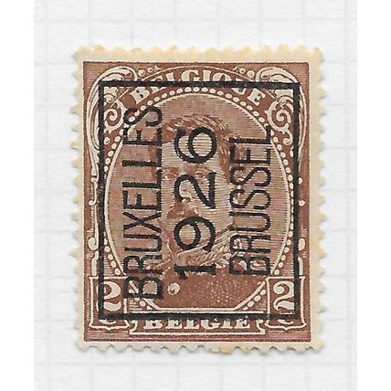 BELGIUM PRE CANCEL 1926 BRUSSEL UP 2c