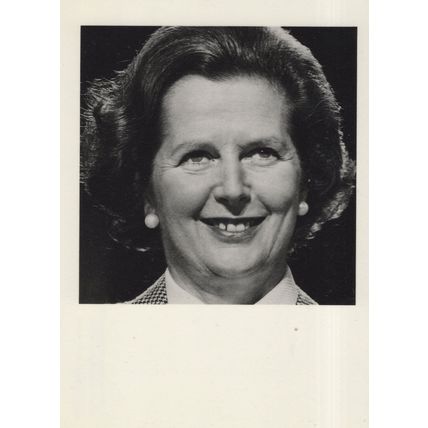 Grinning Margaret Thatcher Rare Politics Photo Award Postcard