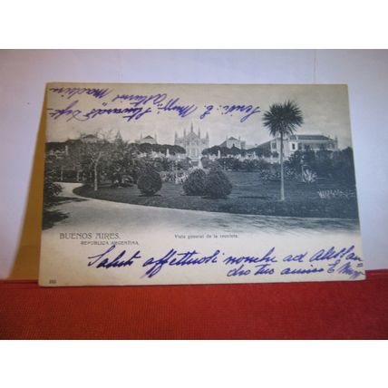 LA RECOLETA, BUENOS AIRES, ARGENTINA used antique postcard =