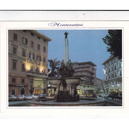 Montecatini Terme Piazza del Popolo Italy Postcard posted 2013 VGC