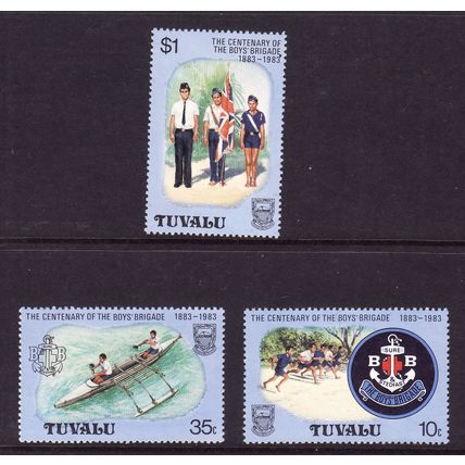 TUVALU 1983 BOYS BRIGADE SG 221/223 SET 3 VALS U/M MINT