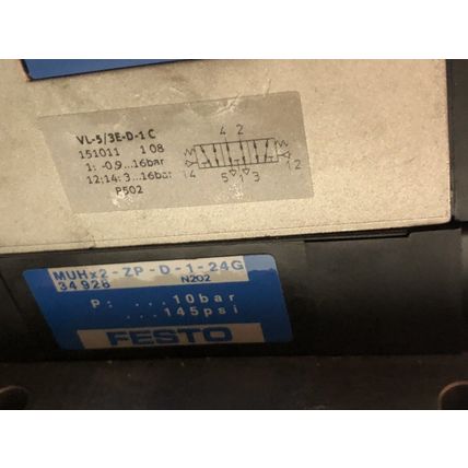 FESTO SOLENOID VALVE VIMP-04-D-1,MUHX2-ZP-D-1-24G,IEPR-04-D-1  VL-5/3E-D,EV